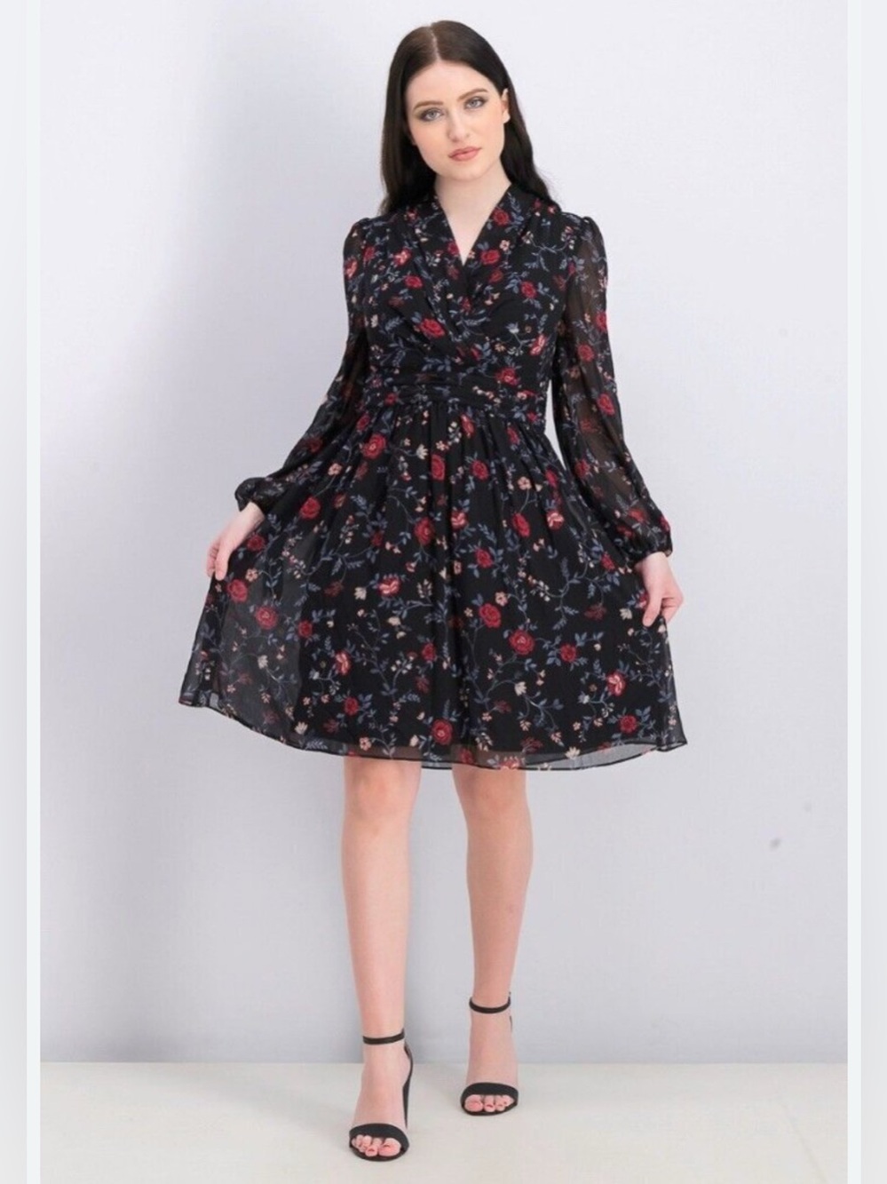 Gal meets glam Floral Print Dress, Black Combo NWT SIZE 6